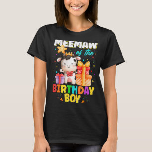 Oma van de jarige jongen koe boerderij dieren fami t-shirt