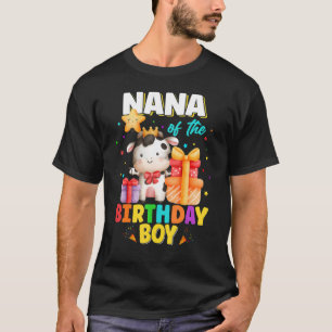 Oma van de jarige jongen koe boerderij dieren fami t-shirt