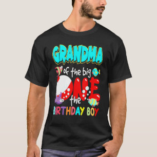 Oma van de jarige jongen verjaardag vissen t-shirt
