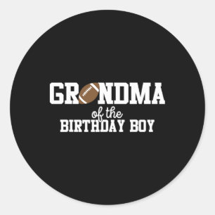 Oma van de jarige jongen Voetbalfan allereerst Ronde Sticker