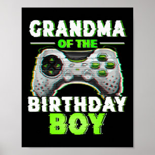 Oma van de jarige Video Gamer bijpassende F Poster