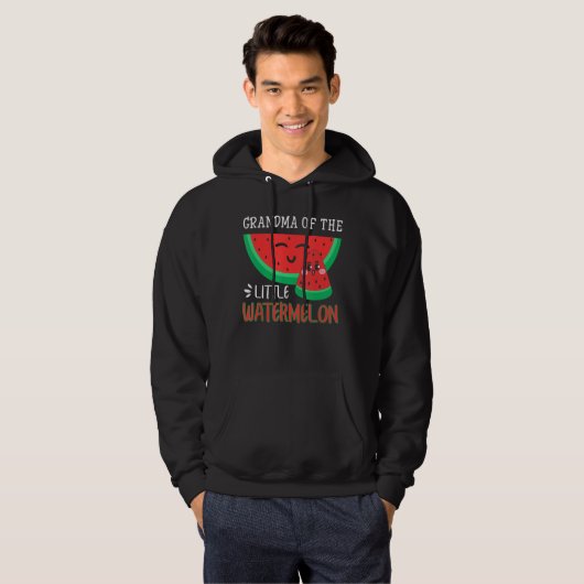 Oma van de Little Watermelon Melon Family Match Hoodie (Voorkant volledig)