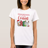 Oma van de neef Crew Christmas Doodle T-shirt (Voorkant)