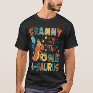 Oma van de One-a-Saurus 2e verjaardag dinosaurus P T-shirt
