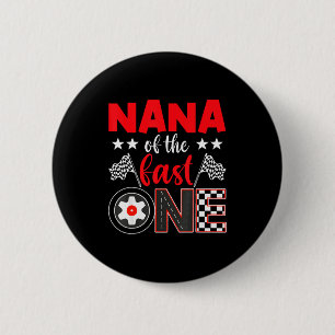 Oma van de snelle jarige 1e raceauto familie ronde button 5,7 cm