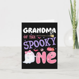Oma van de Spooky One 1st Birthday Halloween P Kaart