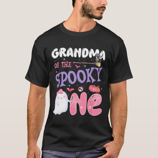 Oma van de Spooky One 1st Birthday Halloween P T-shirt (Voorkant)