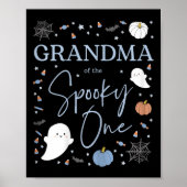 Oma van de Spooky One First Birthday Boy 1st H Poster (Voorkant)