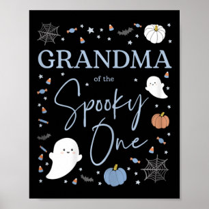 Oma van de Spooky One First Birthday Boy 1st H Poster