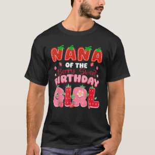 Oma van de super lekkere verjaardagsmeisjes aardbe t-shirt