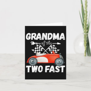 Oma van de twee snel 2 nieuwsgierige verjaardag 2e kaart