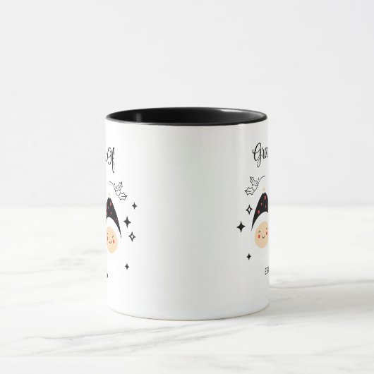 Oma van de tweeling opgericht | Zwart & Wit Mok (Midden)