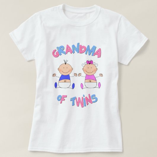 Oma van de Twin Babies T-shirt (Design voorkant)