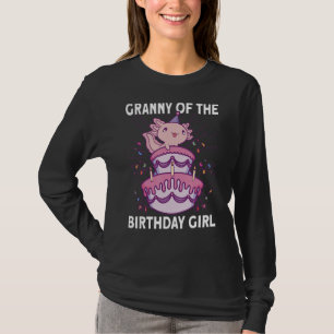 Oma van de verjaardag Axolotl verjaardag meisje T-shirt