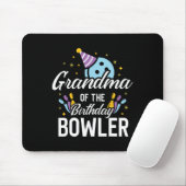Oma van de verjaardag bowler bowling party wedstri muismat (Met muis)