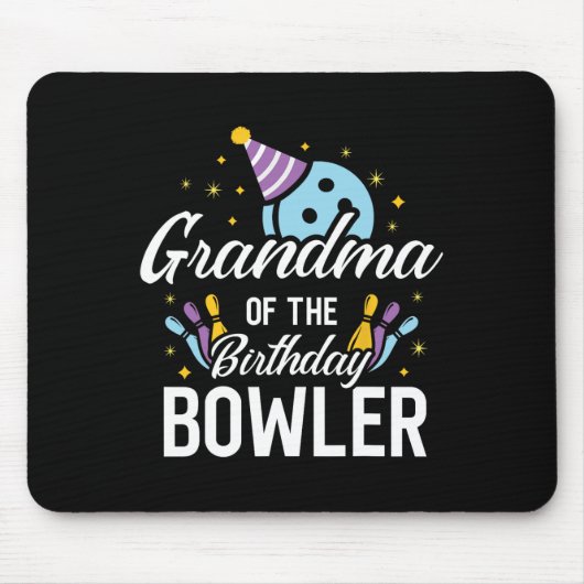 Oma van de verjaardag bowler bowling party wedstri muismat (Voorkant)