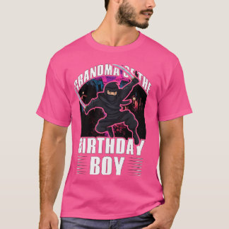 Oma van de verjaardag Boy Ninja Warrior Funny T-shirt
