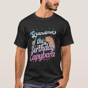 Oma van de verjaardag Capybara Meisje Jongen Verja T-shirt