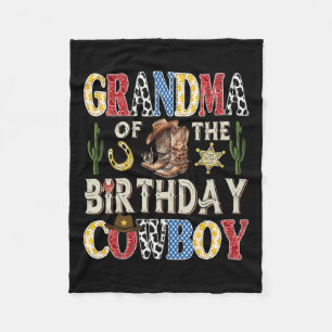 Oma van de verjaardag Cowboy Rodeo Western Fleece Deken