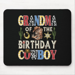Oma van de verjaardag Cowboy Rodeo Western Muismat