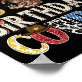 Oma van de verjaardag Cowboy Rodeo Western Poster (Hoek)