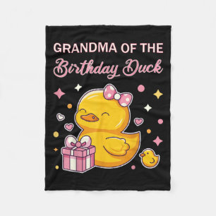 Oma van de verjaardag Duck Christmas Anime Party Fleece Deken