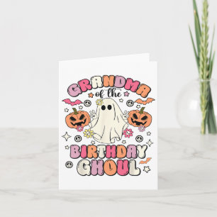 Oma van de verjaardag Ghoul Groovy Halloween Gho Kaart