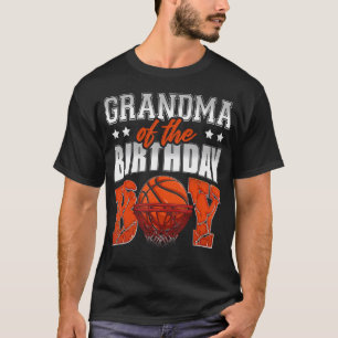 Oma van de verjaardag jongen basketbal familie bal t-shirt