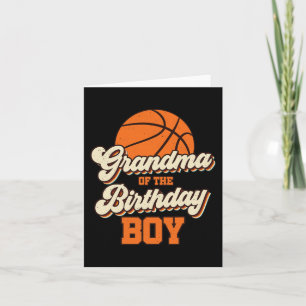 Oma van de verjaardag jongen basketbal mama nana f kaart