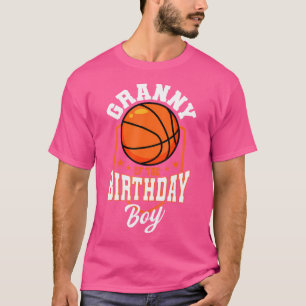 Oma van de verjaardag jongen basketbal thema bday t-shirt