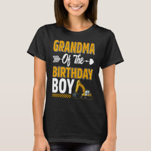 Oma van de verjaardag jongen bouw vrachtwagen Exc T-shirt