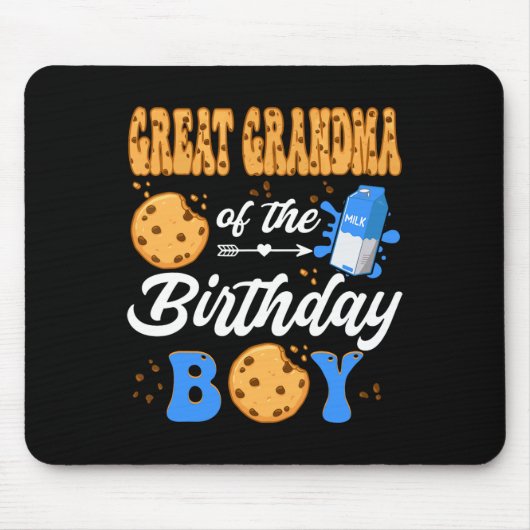 Oma van de verjaardag jongen melk koekjes 1st muismat (Voorkant)