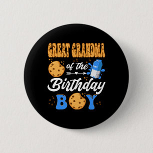 Oma van de verjaardag jongen melk koekjes 1st ronde button 5,7 cm