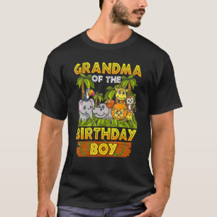 Oma van de verjaardag jongen Safari Zoo Wild Anima T-shirt