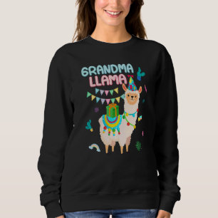 Oma van de verjaardag lamazing alpaca thema fam trui