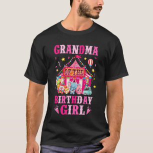 Oma van de verjaardag meisje circus carnaval famil t-shirt