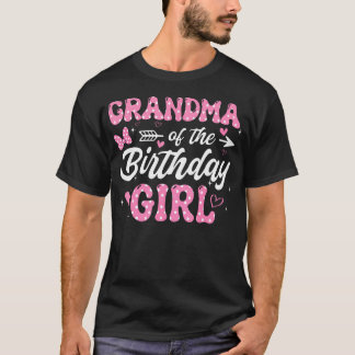 Oma van de verjaardag Roze Meisje Matching Familie T-shirt