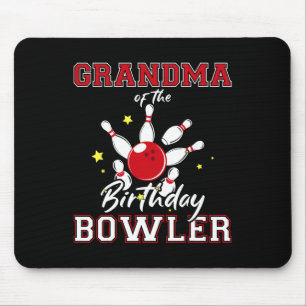 Oma van de verjaardagsbowler Bday Bowling-viering Muismat