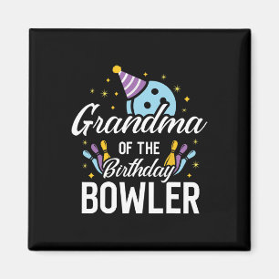 Oma van de verjaardagsbowler Bowling Partij Wedstr Magneet