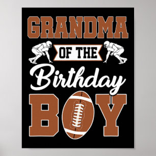Oma van de verjaardagsjongen Football Party famili Poster