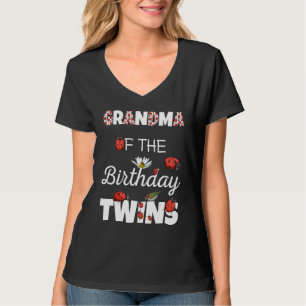 Oma van de vogeltweeling familie Ladybug Bi T-shirt