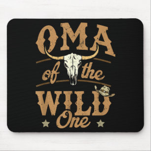 Oma van de wilde cowboy western rodeo feestmat muismat