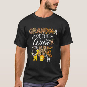 Oma van de wilde dierentuin Birthday Safari T-shirt