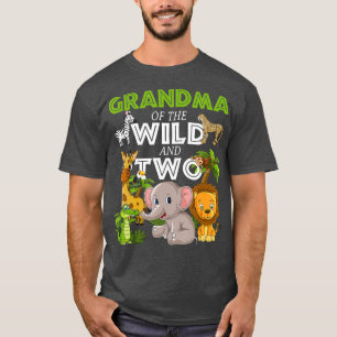 Oma van de Wilde Twee Zoo Birthday Safari T-shirt