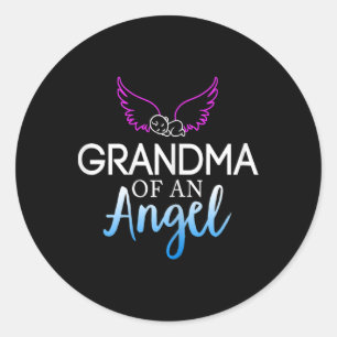 Oma van een engel zegt bewustwordingsmaand ronde sticker