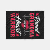 Oma van een hart krijger CHD bewustzijn Fleece Deken (Voorkant (Horizontaal))