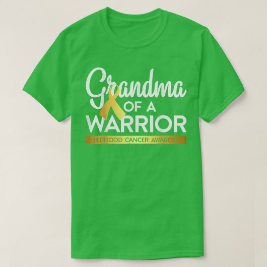 Oma van een kinderkanker bij Shirt Gold (Design voorkant)