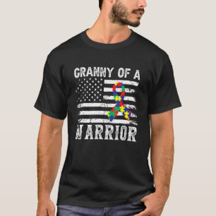 Oma Van Een Krijger Autisme Bewustzijn Voor Moeder T-shirt