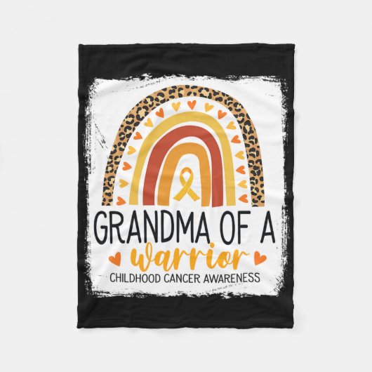 Oma van een krijger kinderkanker Leopard Prin Fleece Deken (Voorkant)