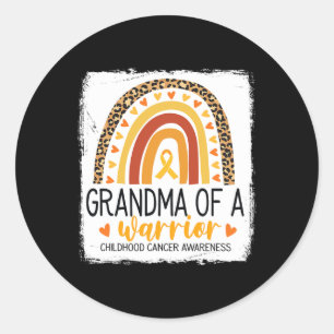 Oma Van Een Krijger Kinderkanker Luipaard Prin Ronde Sticker